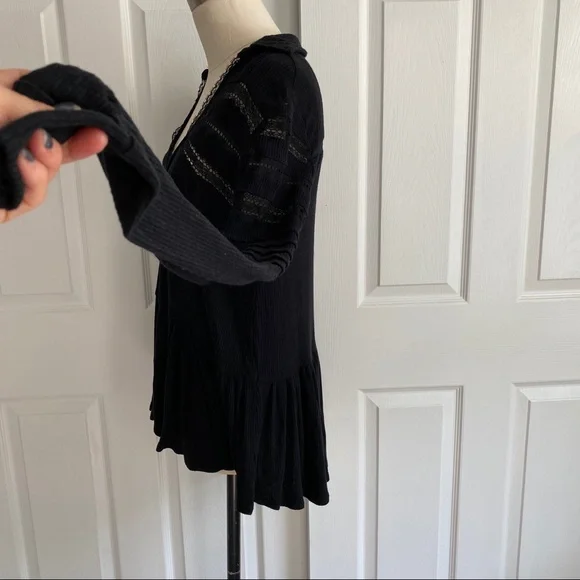 Free People Set to Stun Lace Flowy Boho Top - Picture 7 of 14